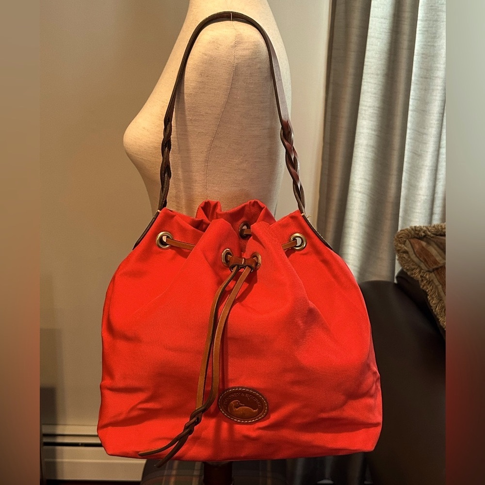 Red Drawstring Women's Bag